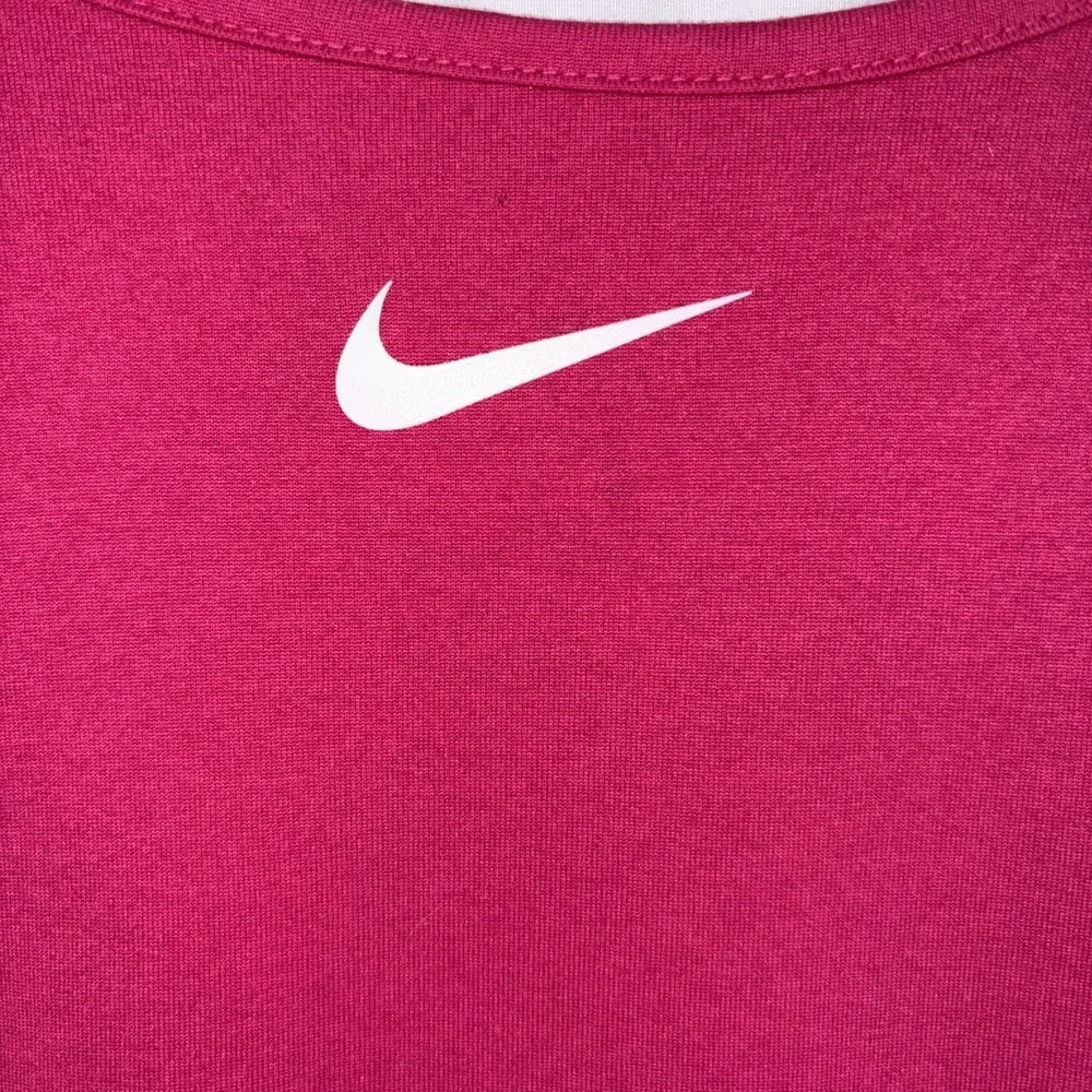 Nike Dri-Fit Tank Top Womens Medium Dark Pink Just Do It Racerback Running Top